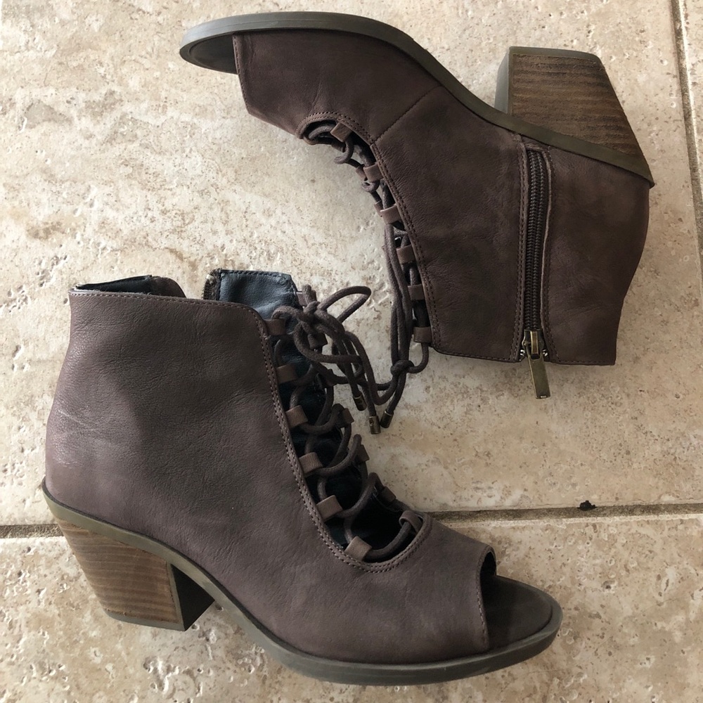 Adam tucker open toe heel